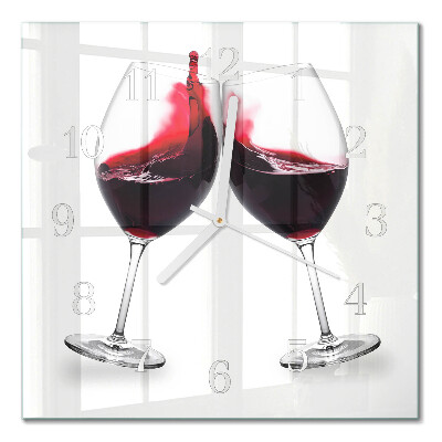 Zegar ścienny bez tykania Wino