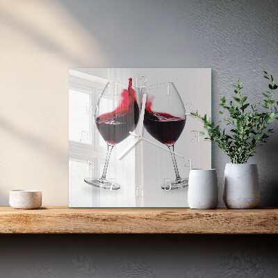 Zegar ścienny bez tykania Wino