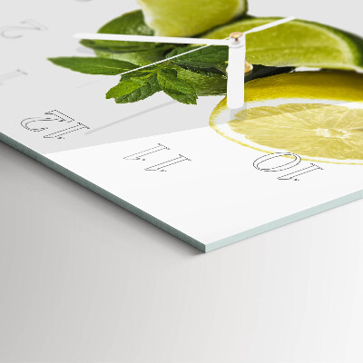 Zegar ścienny kwadratowy Limonka mięta