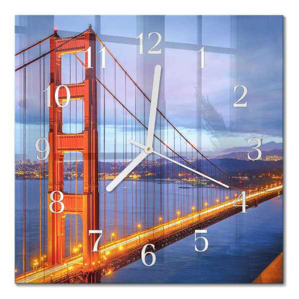 Ozdobny zegar ścienny Golden Gate