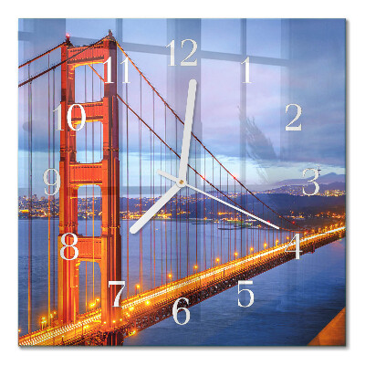 Ozdobny zegar ścienny Golden Gate