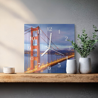 Ozdobny zegar ścienny Golden Gate