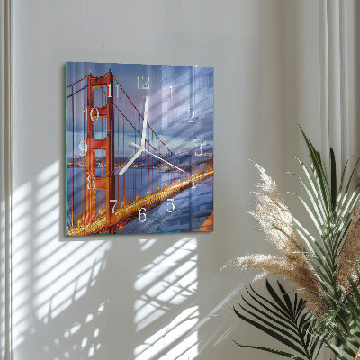 Ozdobny zegar ścienny Golden Gate