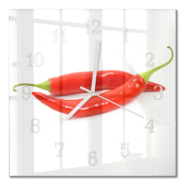 Zegar ścienny kwadratowy Papryczka chili