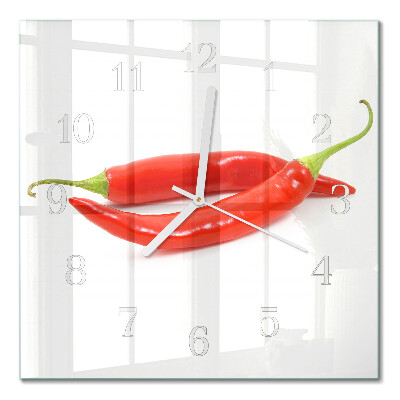 Zegar ścienny kwadratowy Papryczka chili