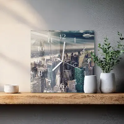 Zegar ścienny kwadratowy Miasto