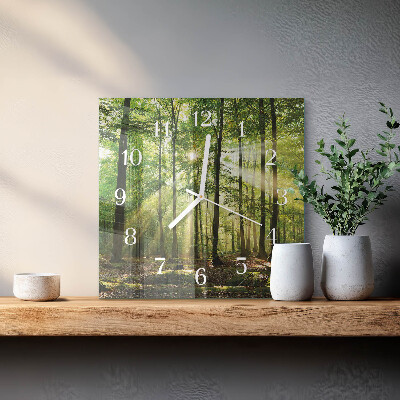 Ozdobny zegar ścienny Leśna natura