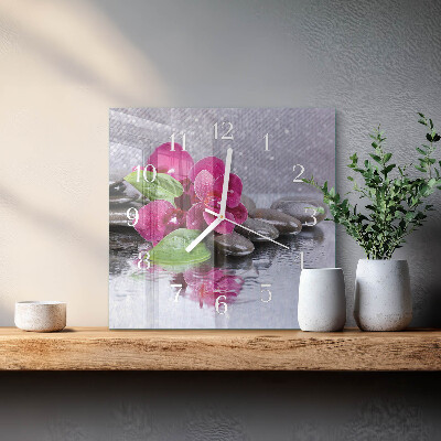 Ozdobny zegar ścienny Storczyk