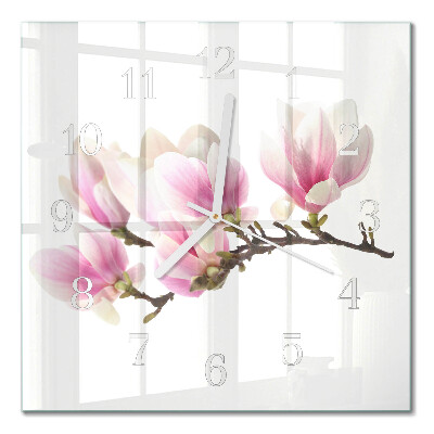 Kwadratowy zegar Magnolia