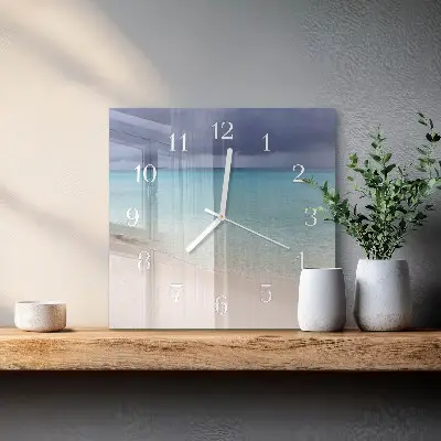 Zegar ścienny kwadratowy Plaża