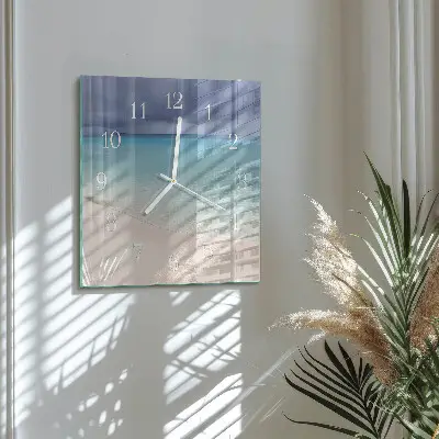 Zegar ścienny kwadratowy Plaża