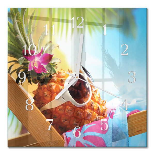 Ozdobny zegar ścienny Ananas