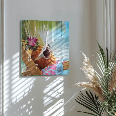 Ozdobny zegar ścienny Ananas