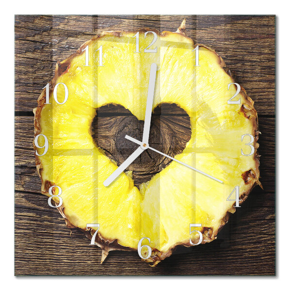 Zegar na ścianę kwadratowy Ananas