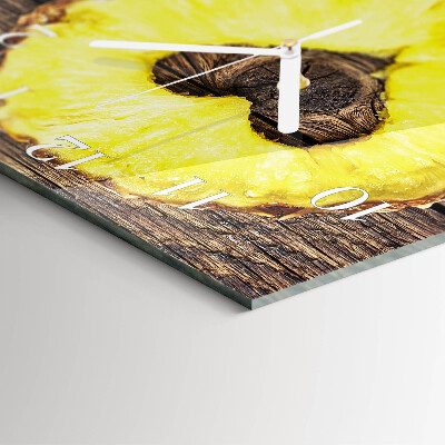Zegar na ścianę kwadratowy Ananas