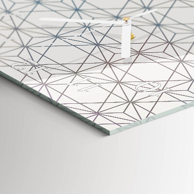 Ozdobny zegar ścienny Wzór geometriczny