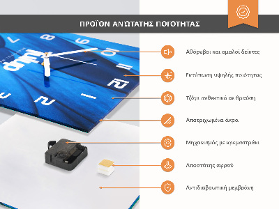 Zegar ścienny kwadratowy Limonki