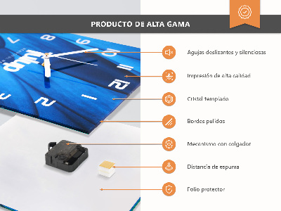 Zegar ścienny kwadratowy Ziarna kawy