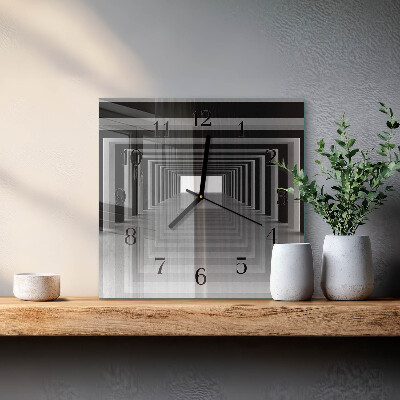 Kwadratowy zegar Tunel 3D