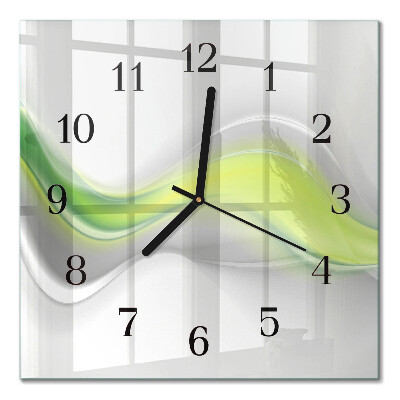 Zegar na ścianę kwadratowy Fale koloru