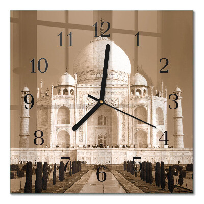 Kwadratowy zegar Taj Mahal w sepii
