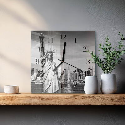 Zegar szklany kwadratowy Statua Wolności