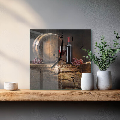 Zegar szklany ścienny Winogrona na wino