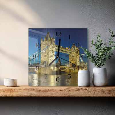 Zegar na ścianę kwadratowy London Bridge