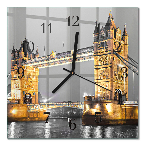 Zegar na ścianę kwadratowy Tower Bridge
