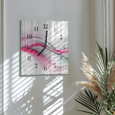 Zegar szklany kwadratowy Abstrakcja