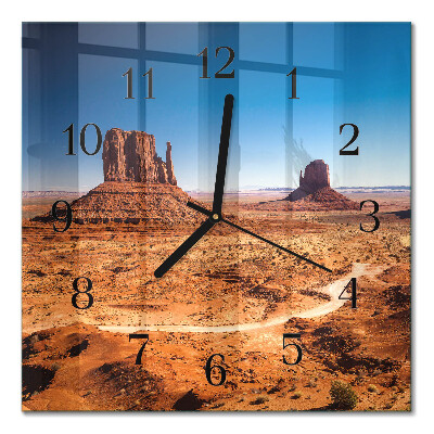 Zegar szklany ścienny Pustynia