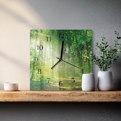 Zegar szklany ścienny Leśna natura