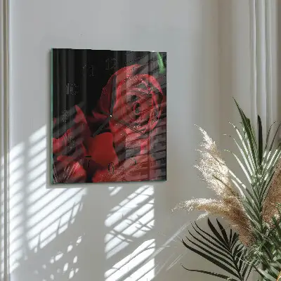 Kwadratowy zegar Róża