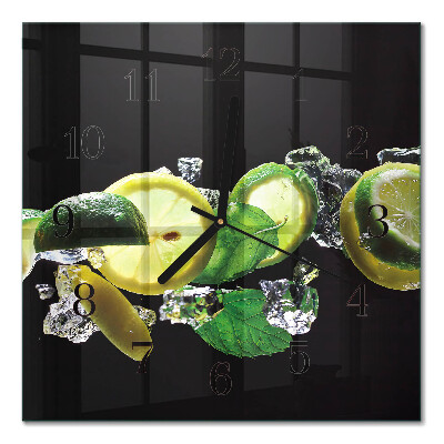 Zegar ścienny Cytryna i limonka