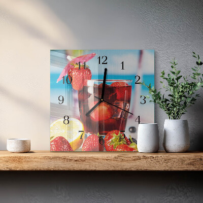 Zegar na ścianę kwadratowy Drink