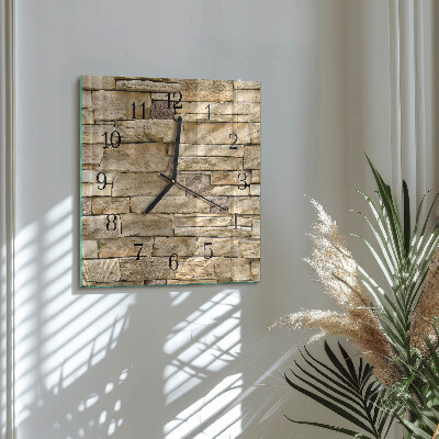 Zegar szklany kwadratowy Ściana