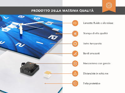Zegar na ścianę kwadratowy Cytryny