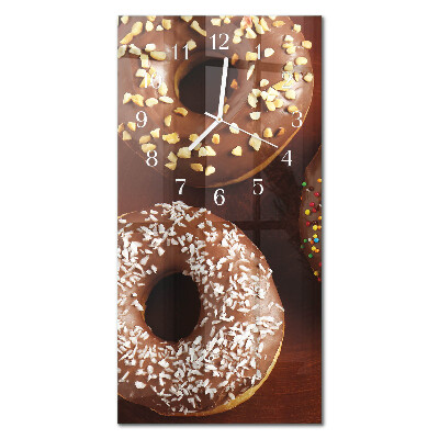 Zegar szklany prostokątny Pączki