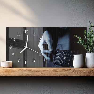 Zegar poziomy Gitarzysta muzyczny
