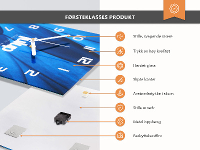Zegar szklany Koktajl owocowy