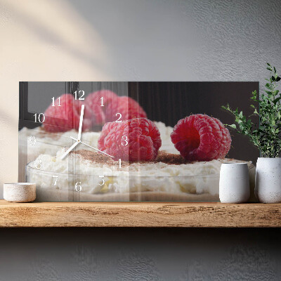 Zegar ścienny poziomy Deserek malinowy