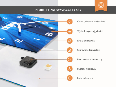Zegar ścienny pionowy Abstrakcja