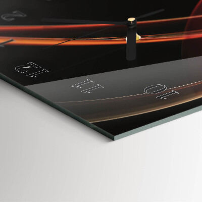 Zegar szklany ścienny Abstrakcyjne linie