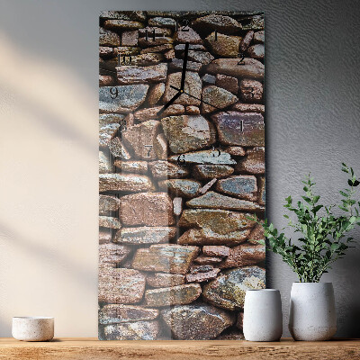 Zegar szklany pionowy Kamienny mur