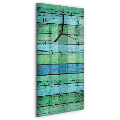 Zegar szklany pionowy Drewno