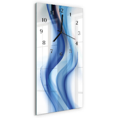 Zegar szklany pionowy Abstrakcyjny dym