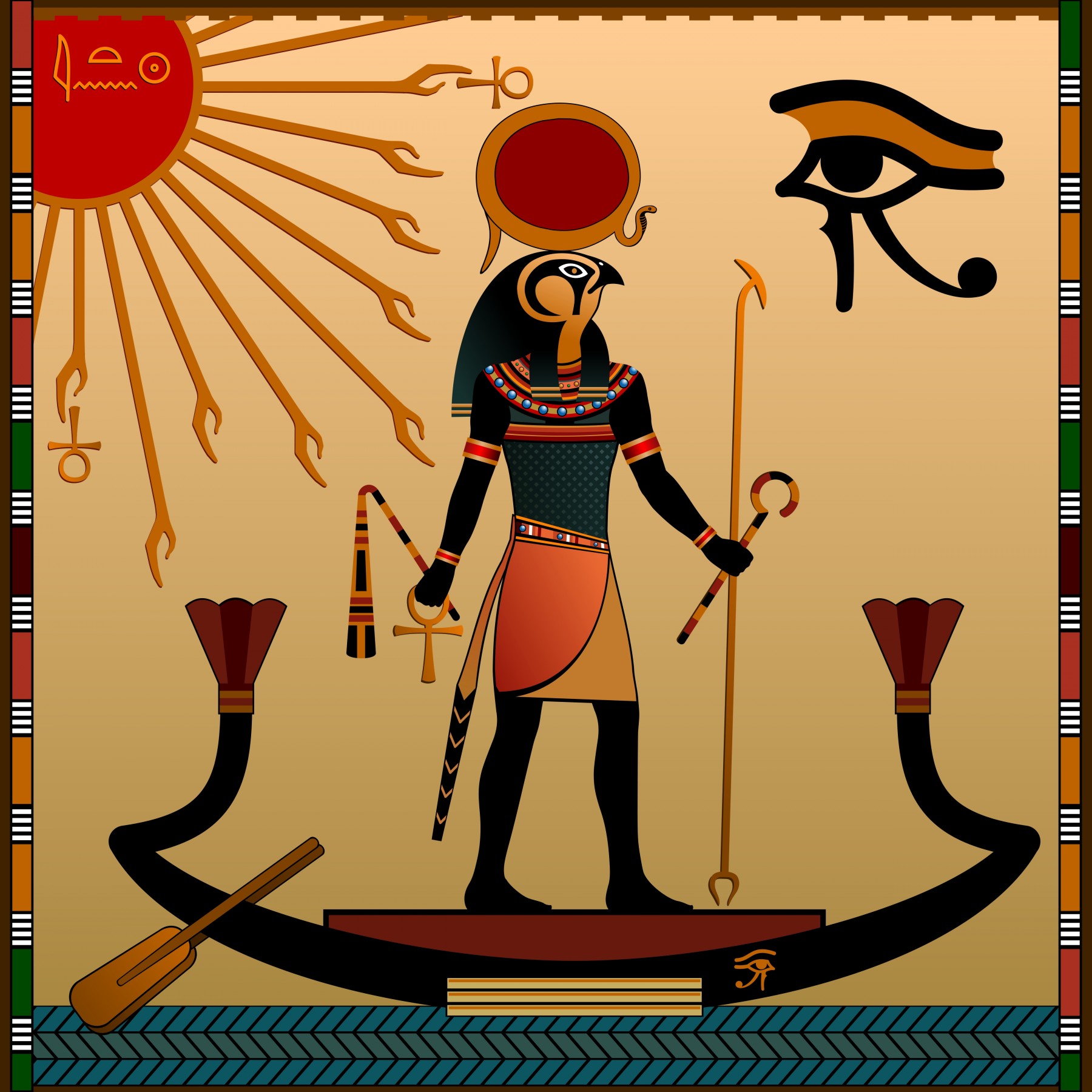 obraz egipski na płótnie sztuka egipska